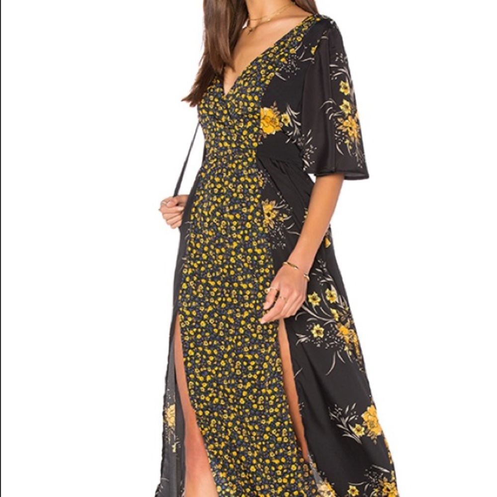 Band of Gypsies v neck floral maxi dress